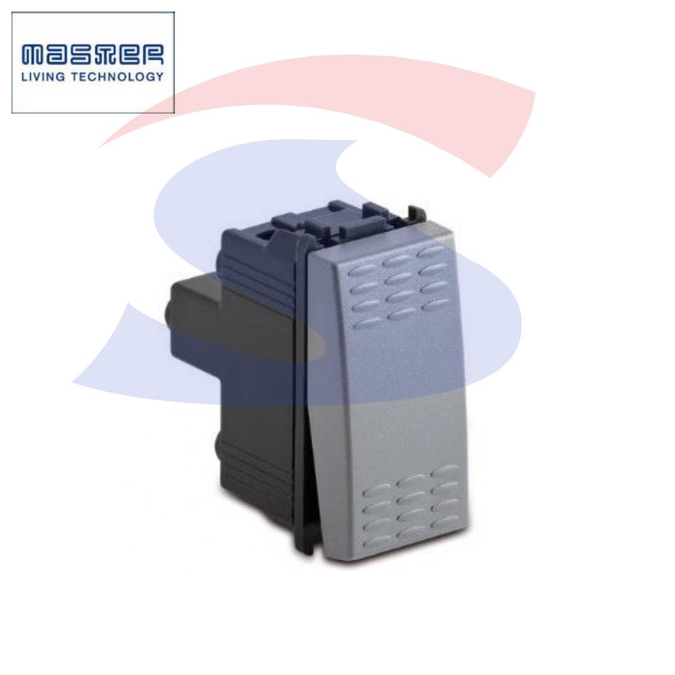 Interruttore serie "STEEL" 1P 16 A, 250 V Grigio acciaio - MASTER 33000