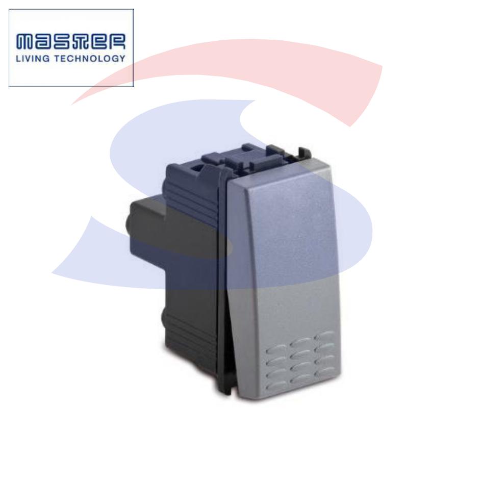Pulsante serie "STEEL" 1P NA 16A 250V, Grigio - MASTER 33005