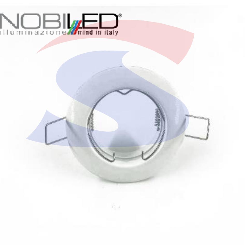 Portafaretto GU10 Fisso Rotondo da Incasso in metallo - NOBILE 4111/H/BI