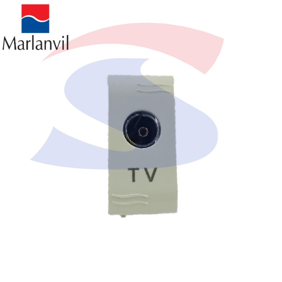 Presa tv Marlanvil Passante femmina serie "Aqua", Bianco - MARLANVIL 7658