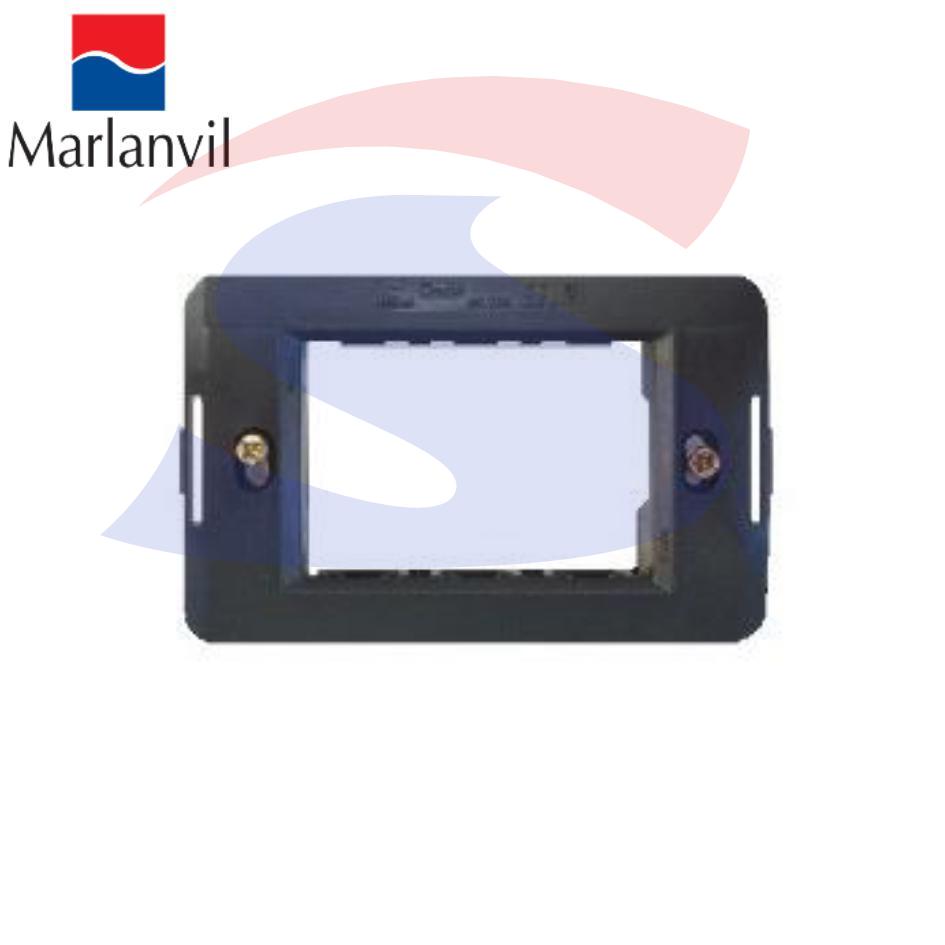 Supporto Marlanvil 3 moduli con viti serie "Onda",Grigio - MARLANVIL 7723