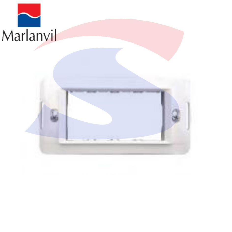 Supporto Marlanvil 4 moduli con viti serie "Onda", Bianco - MARLANVIL 7724.B