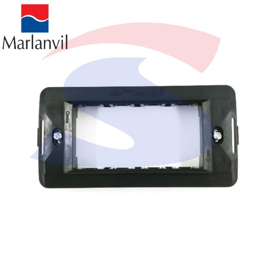 Supporto Marlanvil 4 moduli con viti serie "Onda", Grigio - MARLANVIL 7724