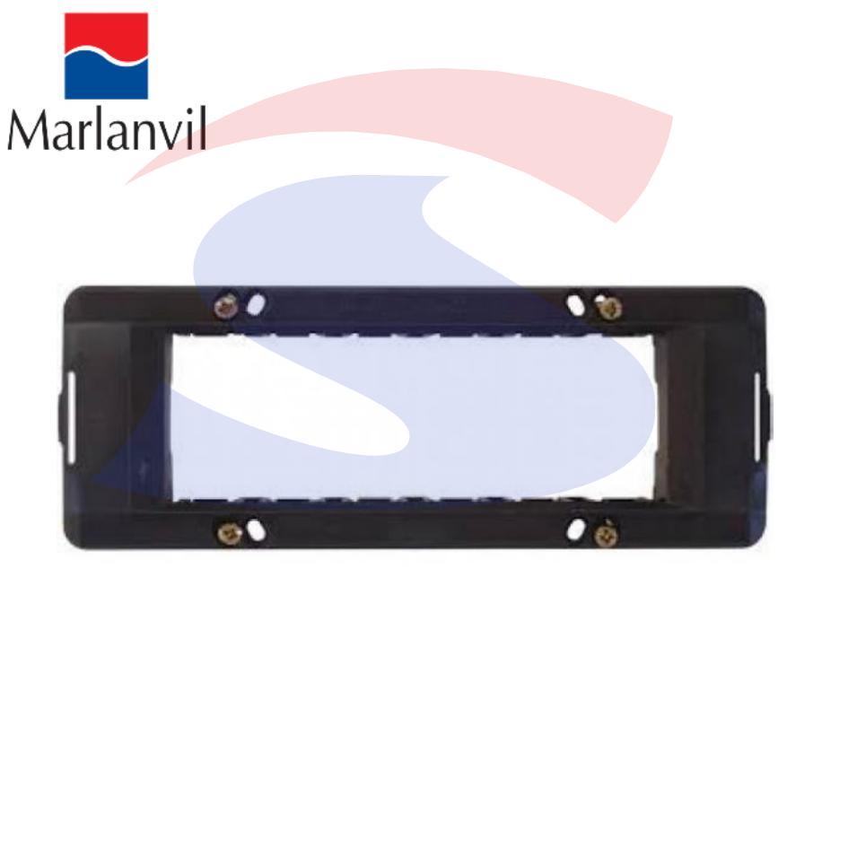 Supporto Marlanvil 6 moduli con viti serie "Onda", Grigio - MARLANVIL 7726