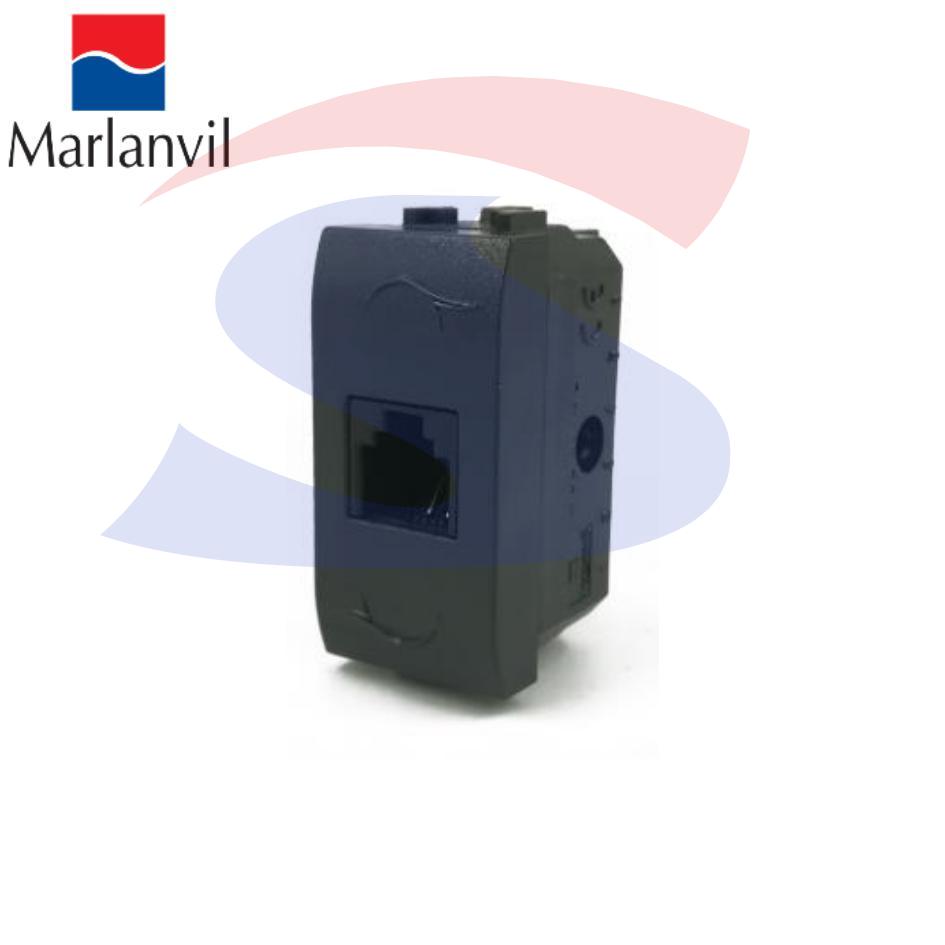 Presa telefonica Marlanvil RJ11 serie "Onda", Grigio - MARLANVIL 7764.4