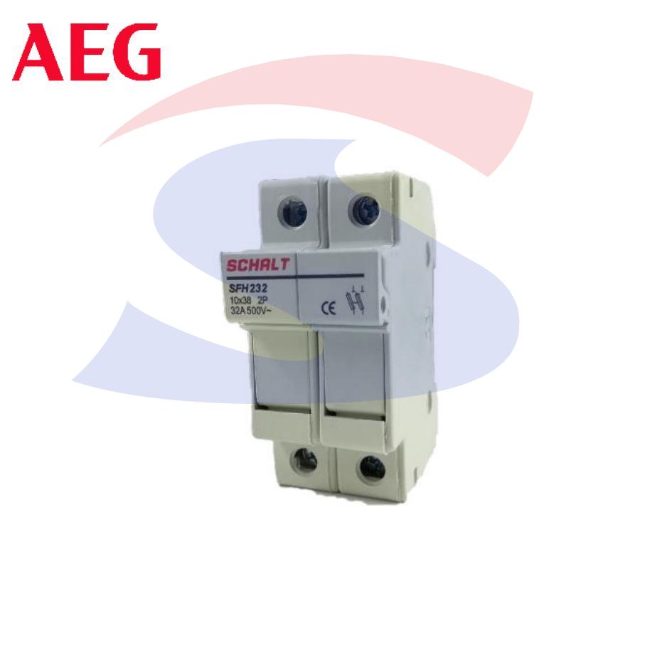 Portafusibile sezionabile 2P 32 A 500V, 2 moduli - AEG SFH232
