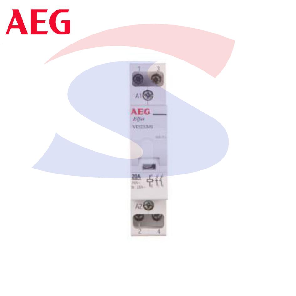 Contattore bipolare (2 NO) 230 V 1,3 kW 20 A, serie Elfa 90 - AEG VI2020M5