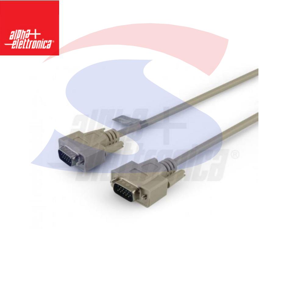 Cavo VGA con connettore HD 15 poli e lunghezza cavo 1,8 m - ALPHA ELETTRONICA 95-520