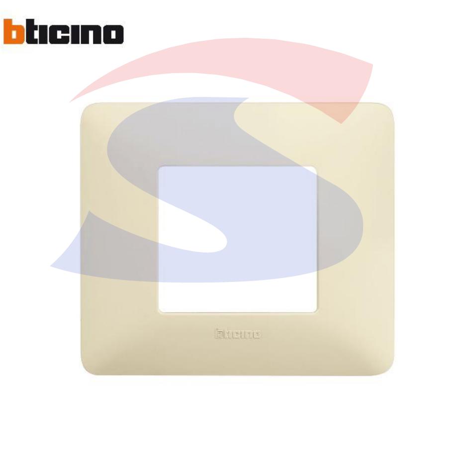 Placca quadrata 2 posti colore Avorio serie Matix - BTICINO AM4802BAV