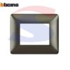Placca quadrata 2 posti colore Nichel nero serie Matix - BTICINO AM4802GNN