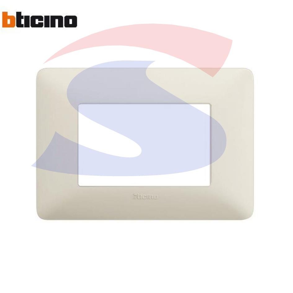 Placca rettangolare 3 posti colore Cenere serie Matix - BTICINO AM4803BCN