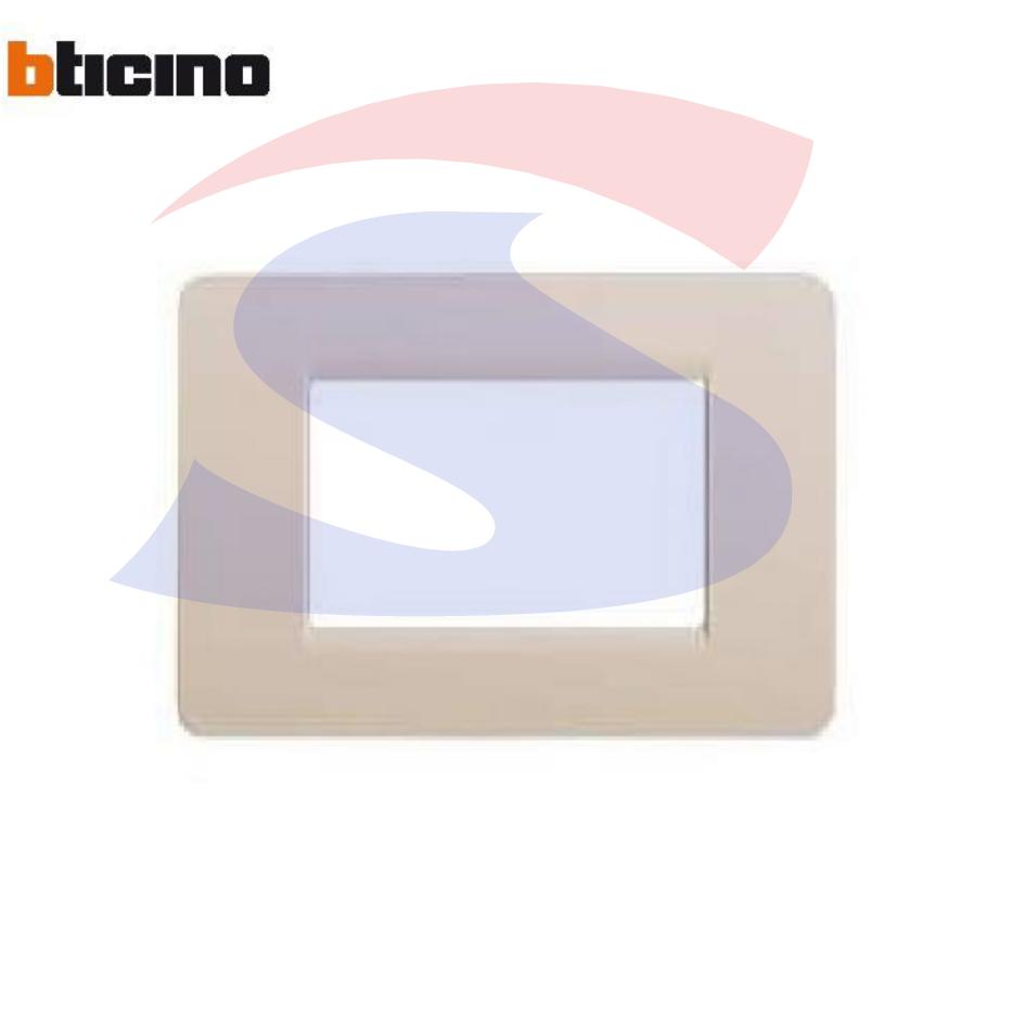 Placca rettangolare 3 posti colore Cenere serie Matix - BTICINO AM4803CN