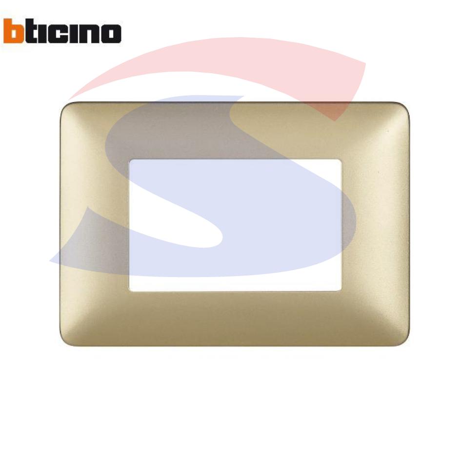 Placca rettangolare 3 posti colore Gold serie Matix - BTICINO AM4803MGL