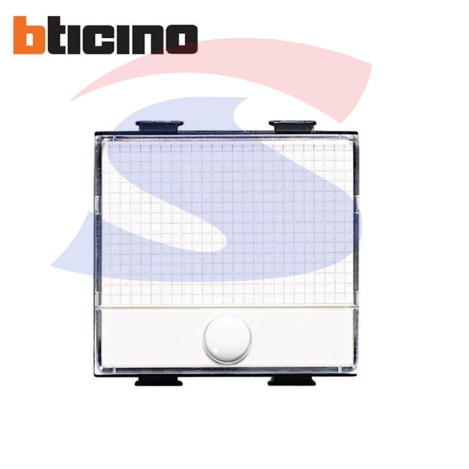 Pulsante con portanome serie "MATIX" NO 10A 250V, Bianco - BTICINO AM5008
