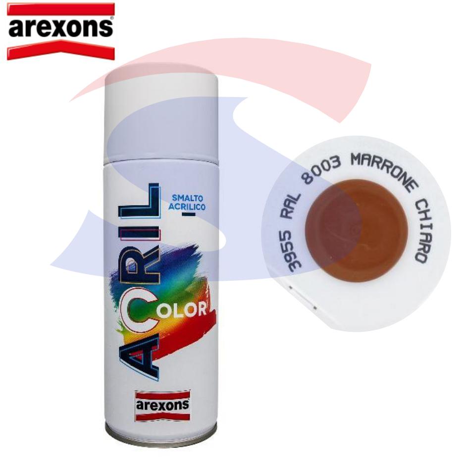Vernice Acricolor Arexons color Marrone RAL 8003 400 ml - AREXONS 3955