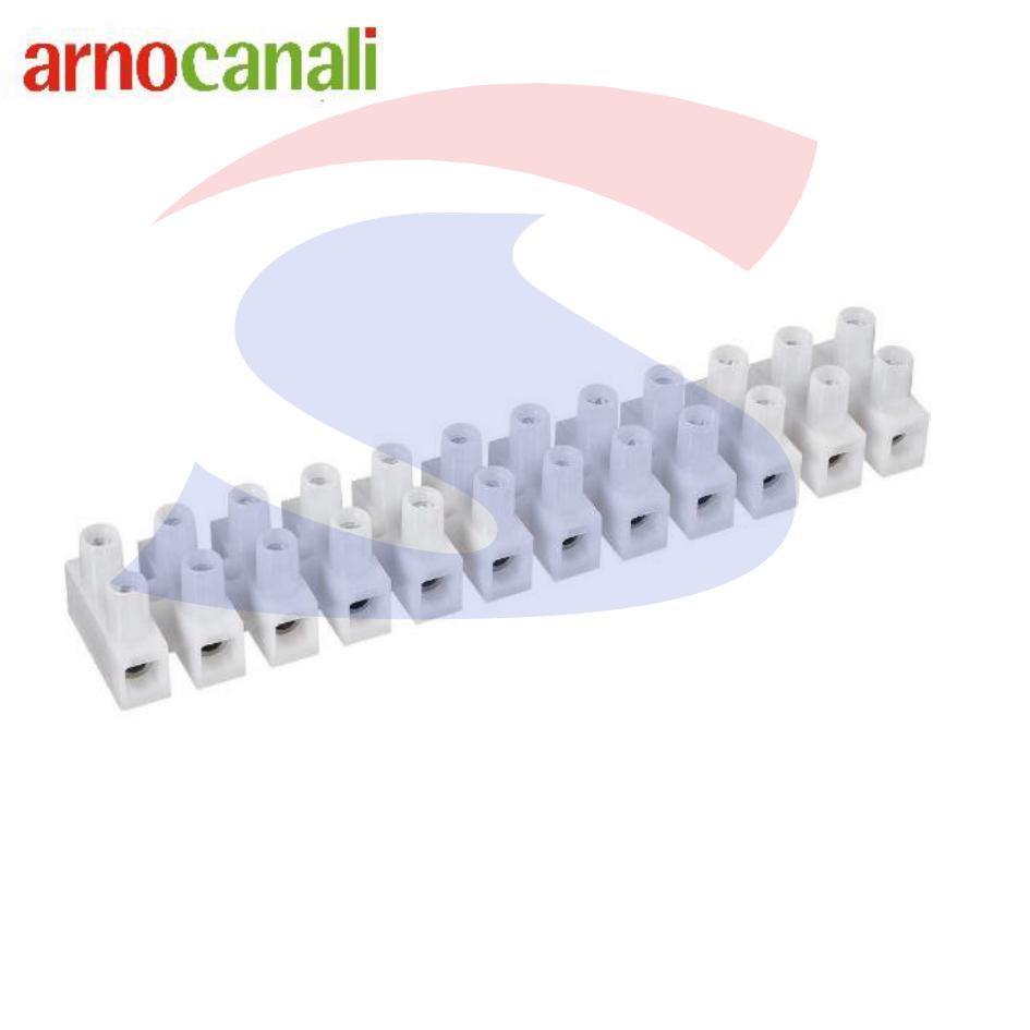 Morsettiera da 12 Poli di sezione 2,5 mm², Bianca - ARNOCANALI B104