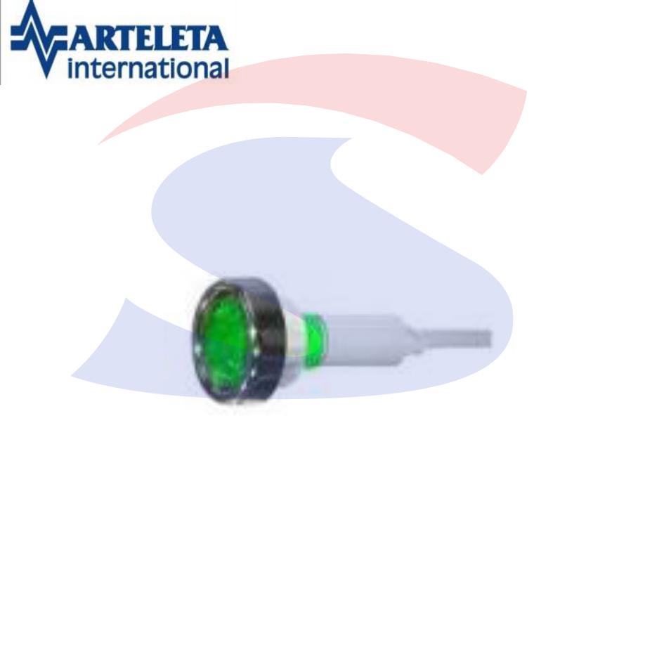 Spia verde da pannello con tensione da 24 V - ARTELETA 2233VAVR