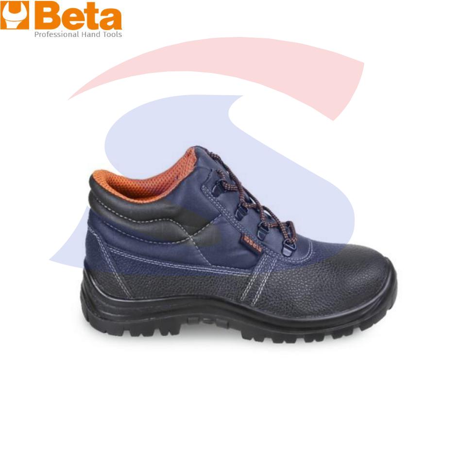 Scarpe alte in pelle pigmentata stampata S1P Numero 44, Nero - BETA 072430244