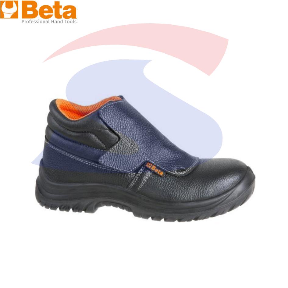 Scarpe alte in pelle stampata idrorepellente S3 N. 41, Nero - BETA 072450241