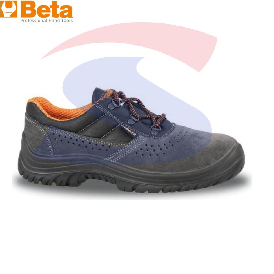 Scarpe basse in pelle scamosciata traforata S1P N.41, Grigio - BETA 072461241