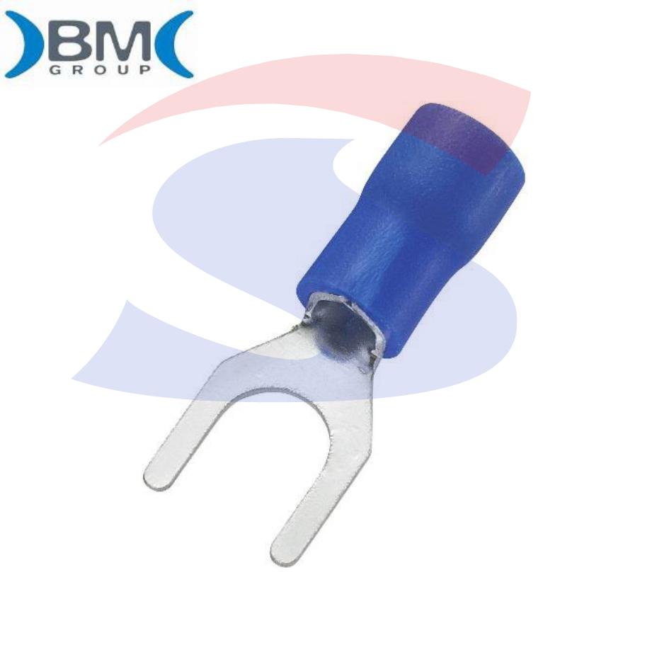 Capocorda preisolato blu con forcella di ampiezza 6,30 mm - BMM 00232