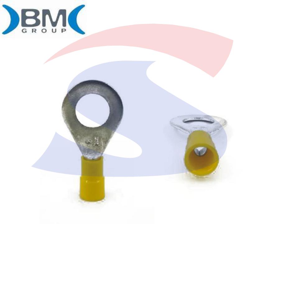 Capocorda ad occhiello preisolato Giallo Ø foro di 5,20 mm - BMM 00325