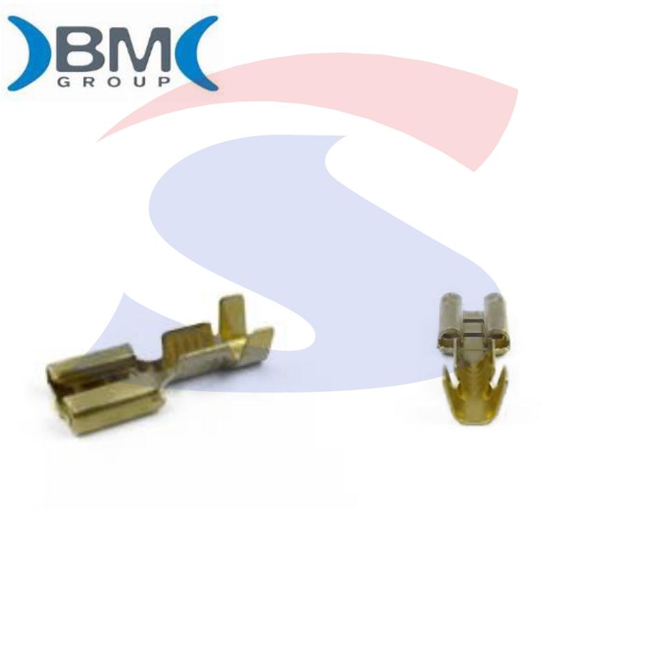 Faston femmina non isolato in Ottone con lama di 7,6 x 7,6mm - BMM 01290