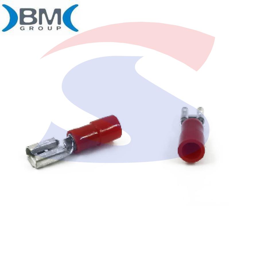 Faston femmina isolato Rosso con lama di 5,5 x 6,4 mm - BMM 00105