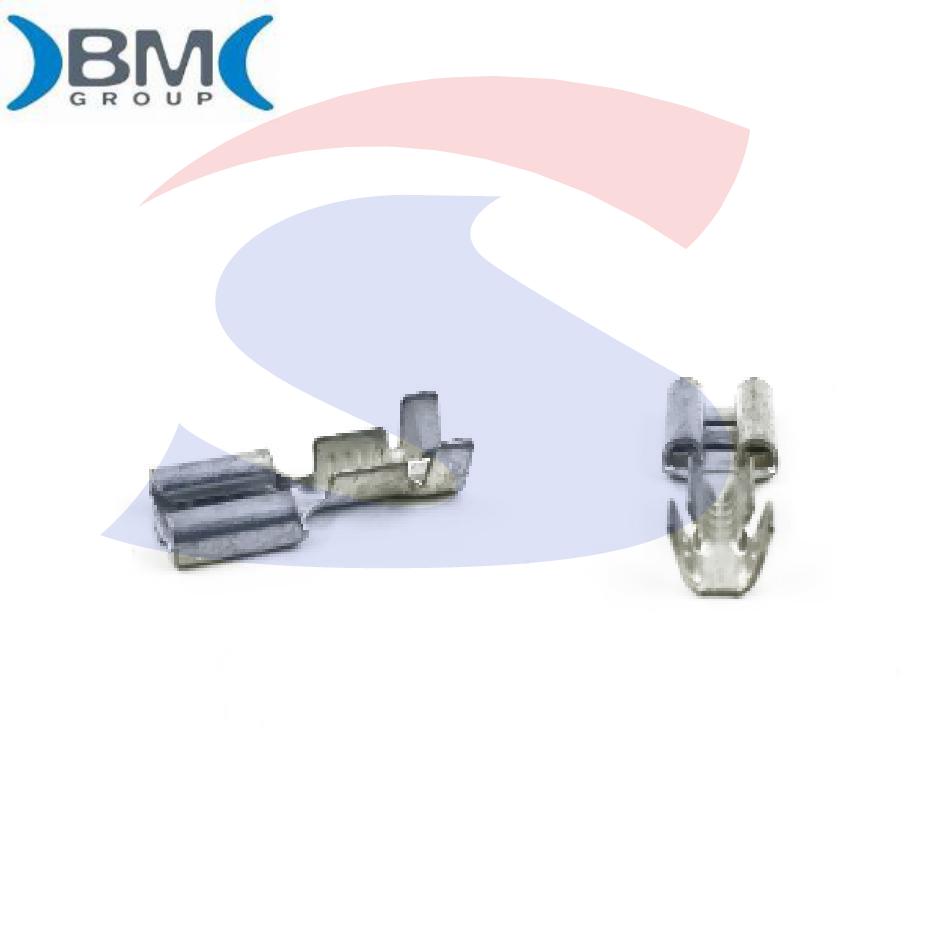 Faston femmina non isolato in Ottone con lama di 7,6 x 7,6mm - BMM 01291