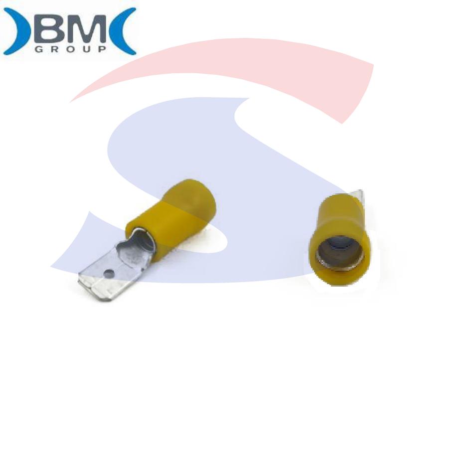 Faston maschio isolato Giallo con lama di 6,3 x 8 mm sez.4/6 - BMM 00380