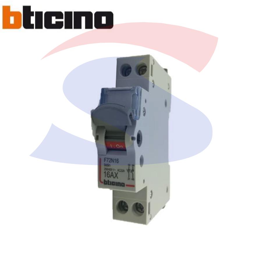 Sezionatore bipolare 16 A 230/400 V 1 modulo - BTICINO F72N/16N
