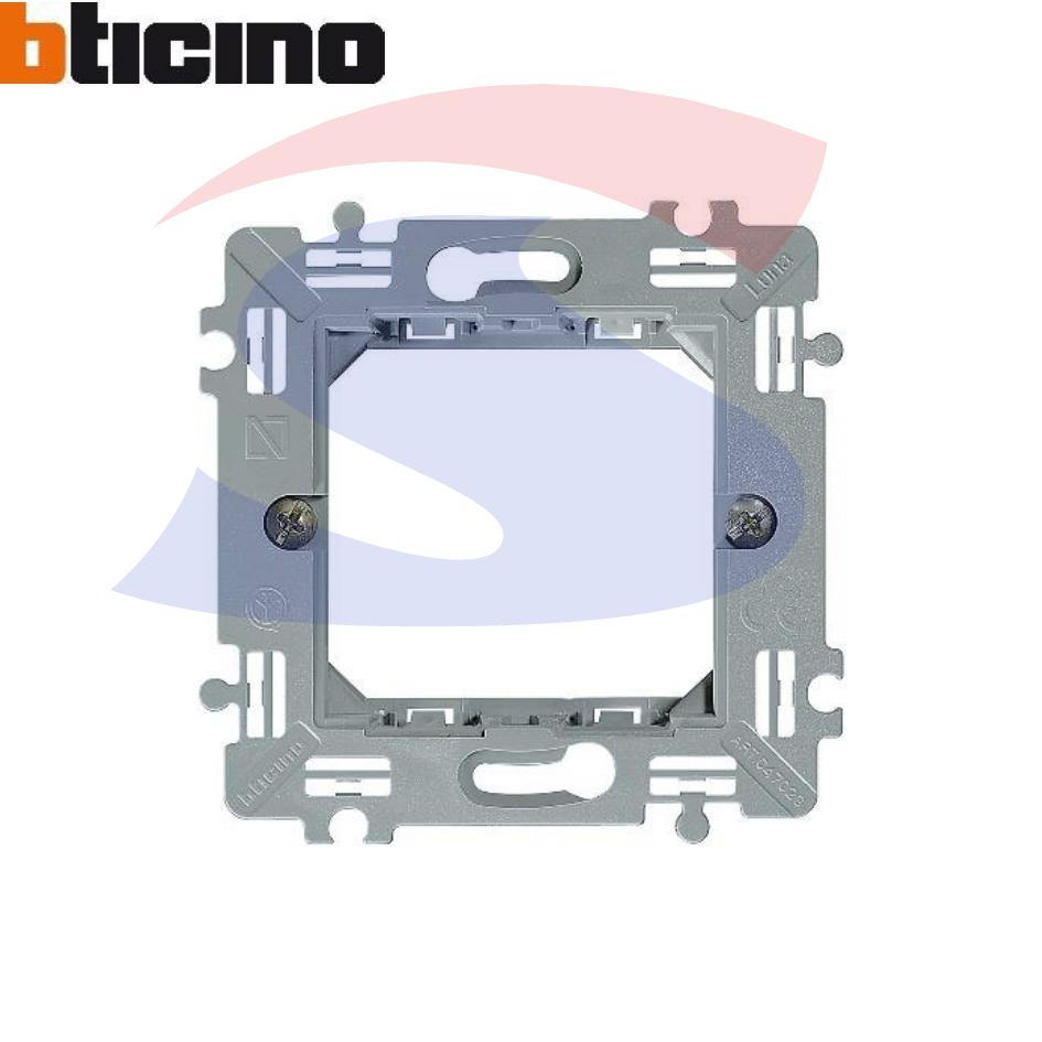 Supporto Bticino 2 moduli con graffette serie "Luna" - BTICINO C4702G