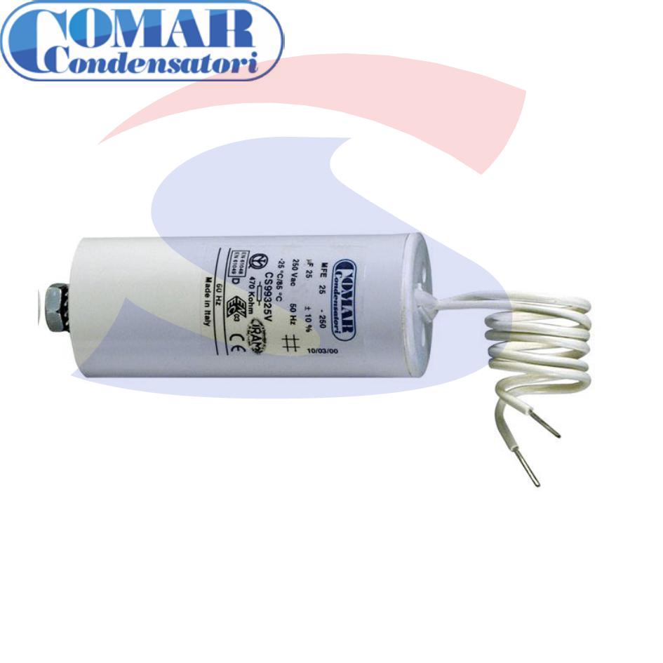 Condensatore per rifasamento da 12,5 µF e 250 V - COMAR 8035110