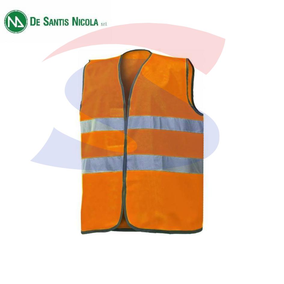 Gilet alta visibilità Taglia L, Arancio fluo - DE SANTIS 27450
