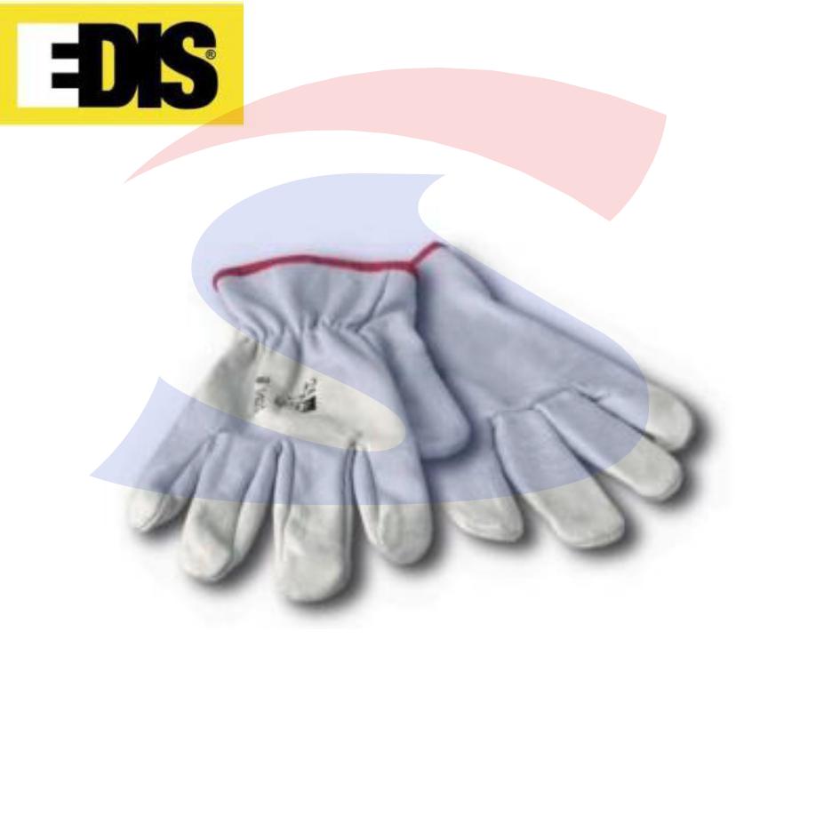 Guanti in pelle bovino E31.00 taglia L, Bianco - EDIS 0042259