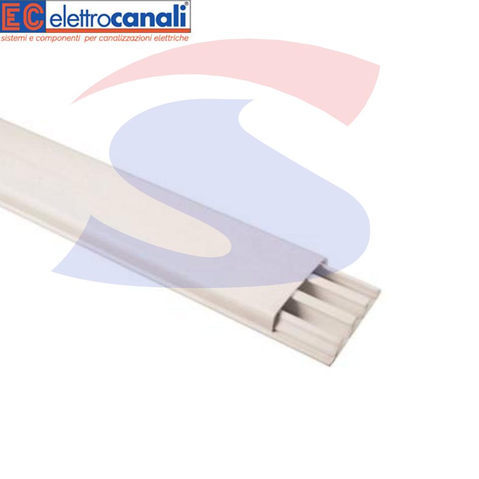 Canale portacavi 60 x 17 mm Bianco RAL 9001 - ELETTROCANALI ECMC6017B