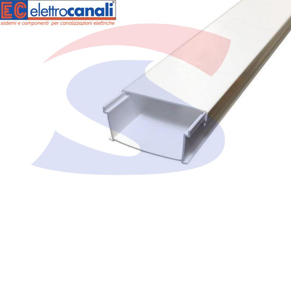 Canale portacavi 100 x 60 mm Bianco RAL 9001 - ELETTROCANALI ECCP10060B