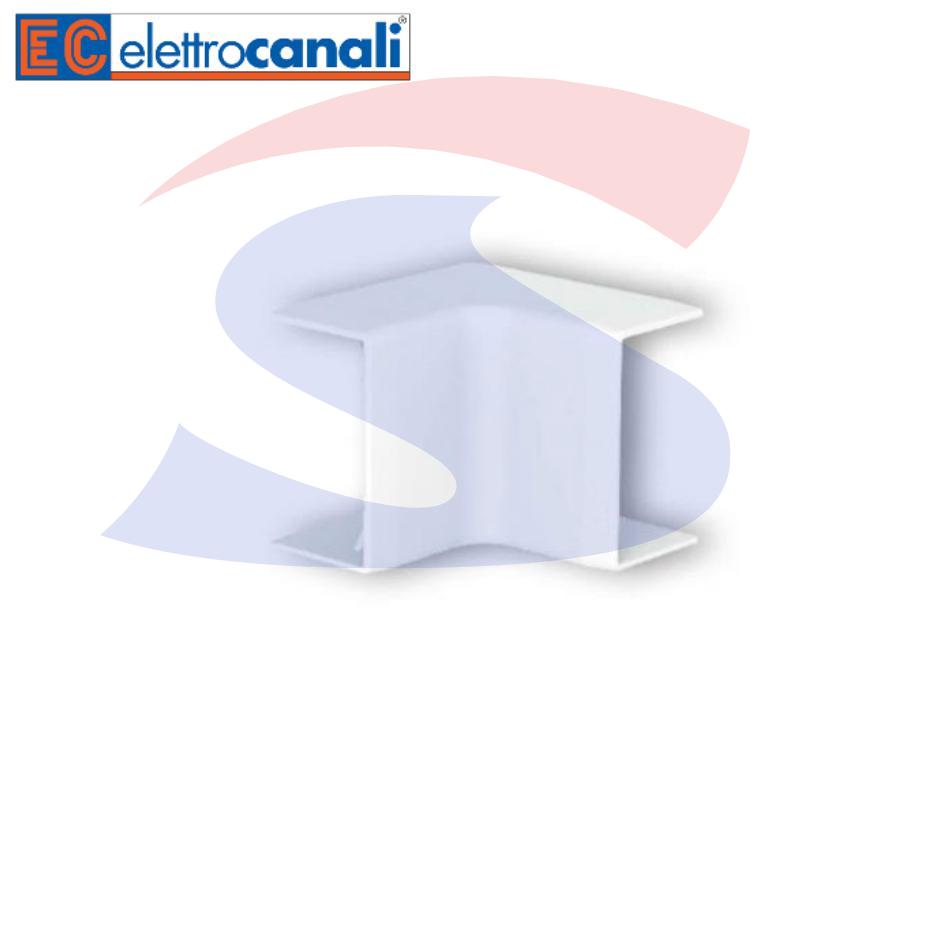 Angolo interno 25x17 mm Bianco RAL 9001 in PVC - ELETTROCANALI ECAI2517B