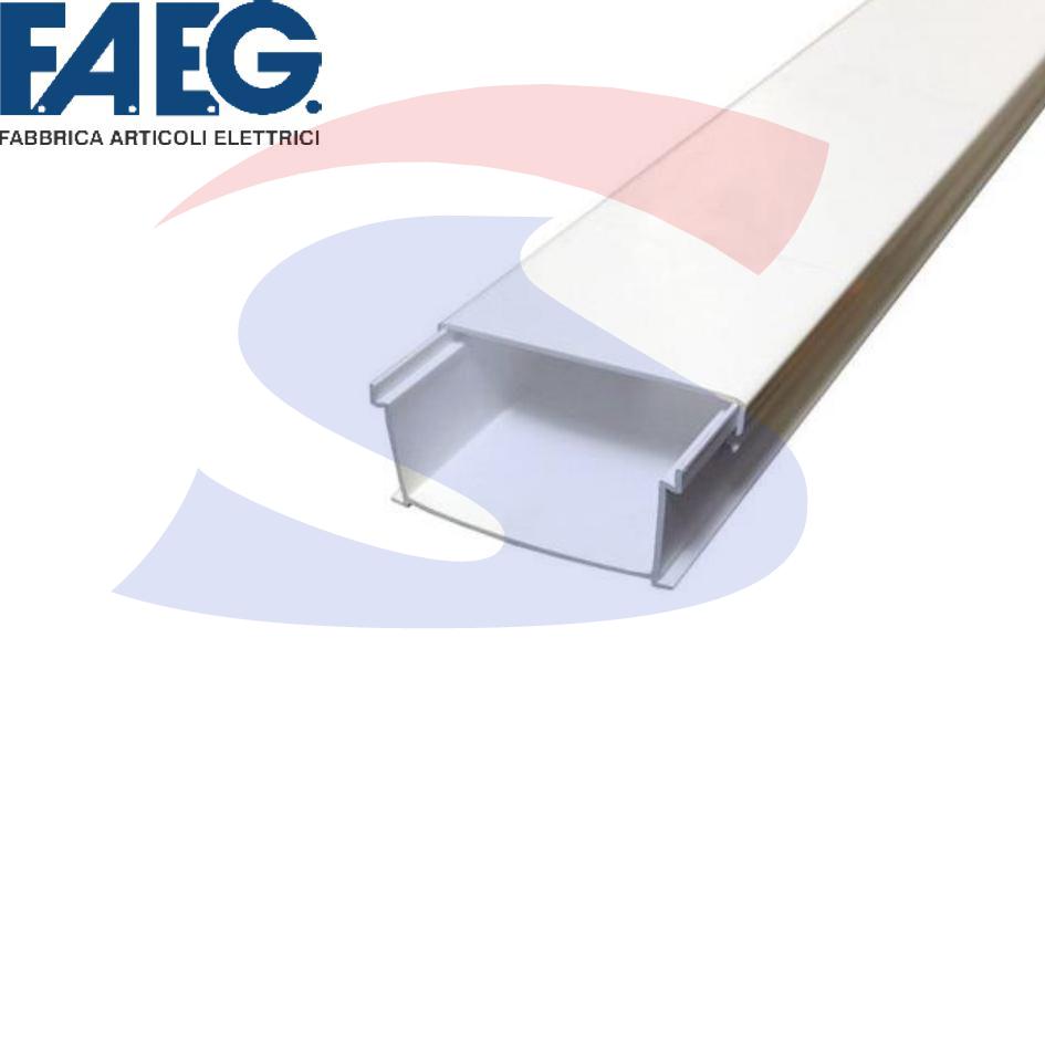 Canale portacavi 40 x 25 mm Bianco RAL 9010 - FAEG 18307