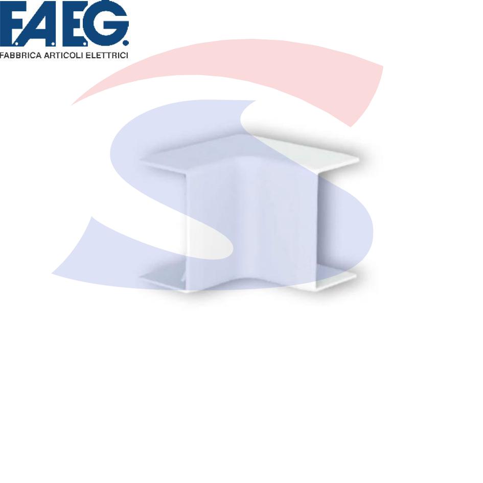 Angolo interno 40x25 mm Bianco RAL 9001 in PVC - FAEG 18343