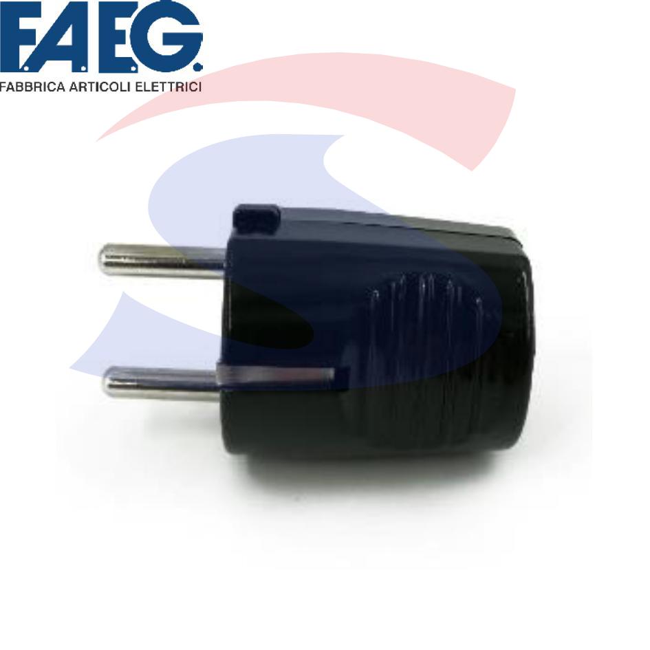 Spina mobile FAEG 2 Poli+T 16 A, Nera - FAEG 20607