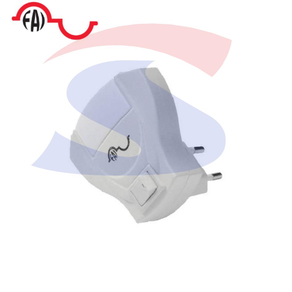 Lampada notturna Led 1W con spina 2P 10 A, luce Bianca - FAI 8095