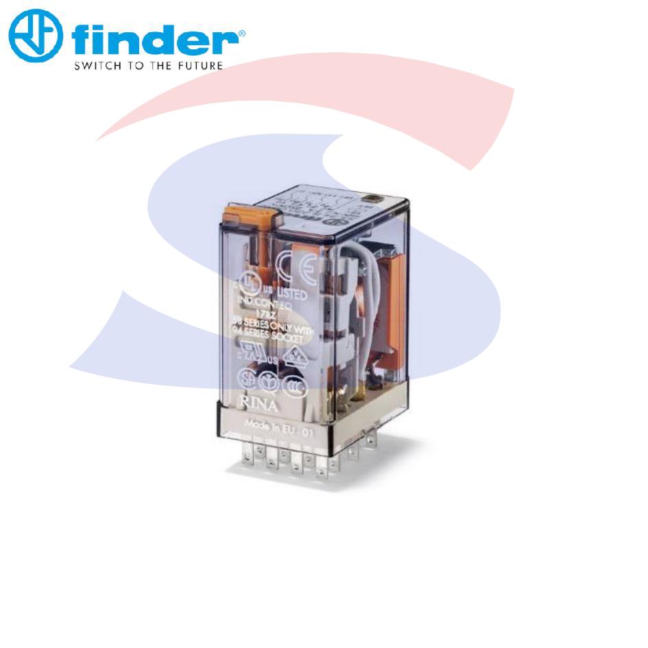 Relè serie 55 ad innesto su zoccolo 2 contatti, 10 A - FINDER 553280240000