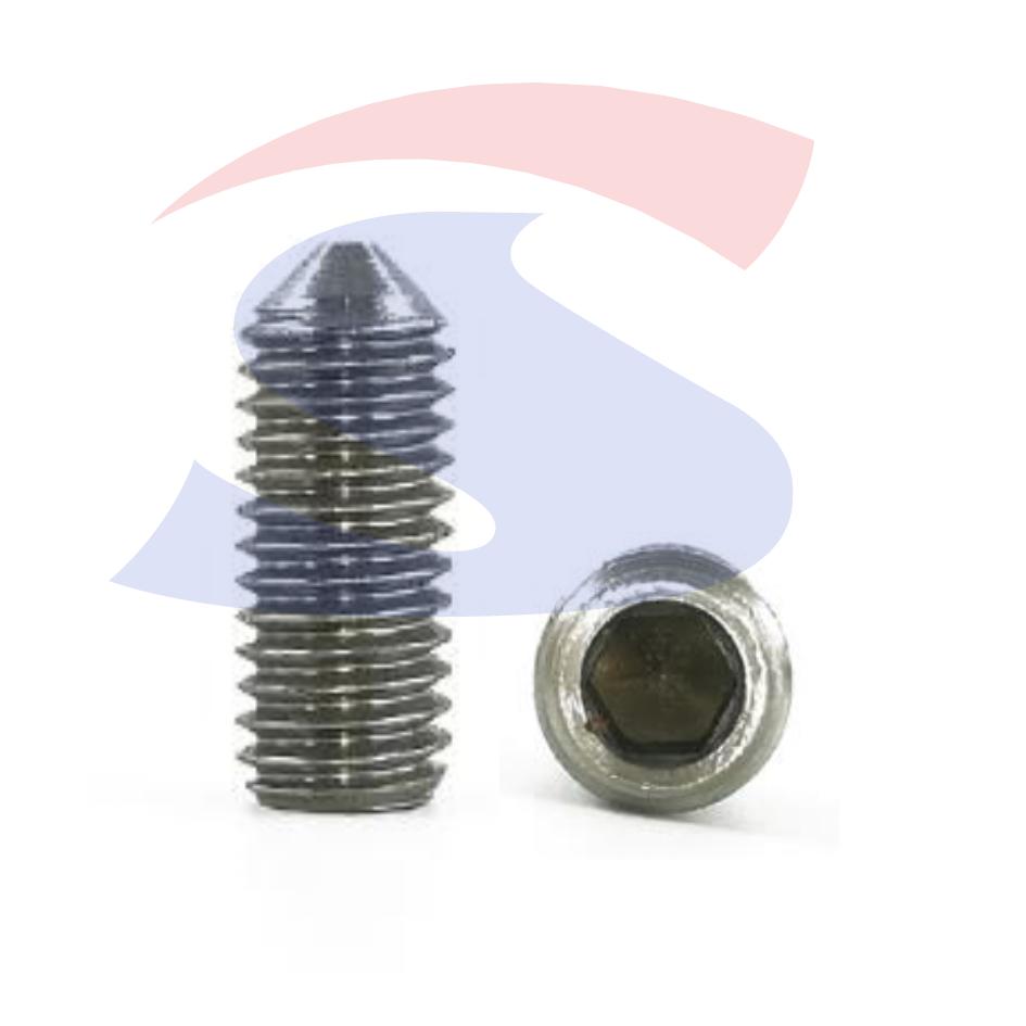 Vite senza Testa (GRANO) con Estremità Conica Inox 6X30 - VITI GRACONINM06X30