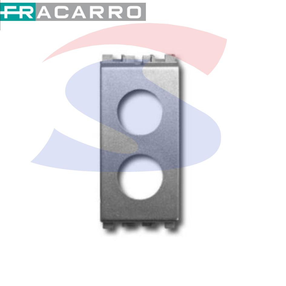 Adattatore 2 fori presa TV+Sat serie Bticino Axolute Silver - FRACARRO 289739