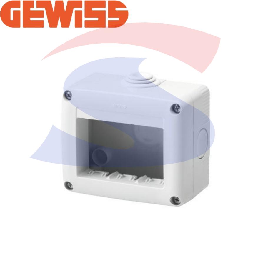 Cassetta portafrutti da esterno 99x82x55 mm 3 posti - GEWISS GW27003