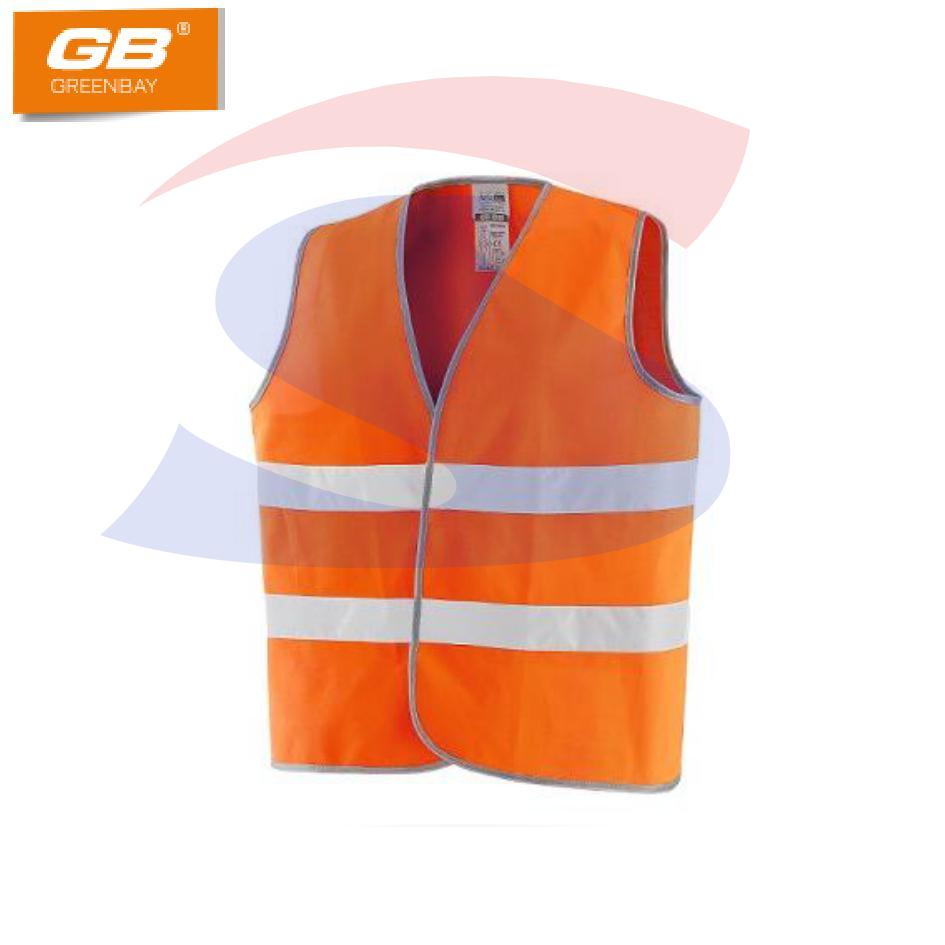 Gilet alta visibilità Taglia Unica, Arancio fluo - GREENBAY 422035