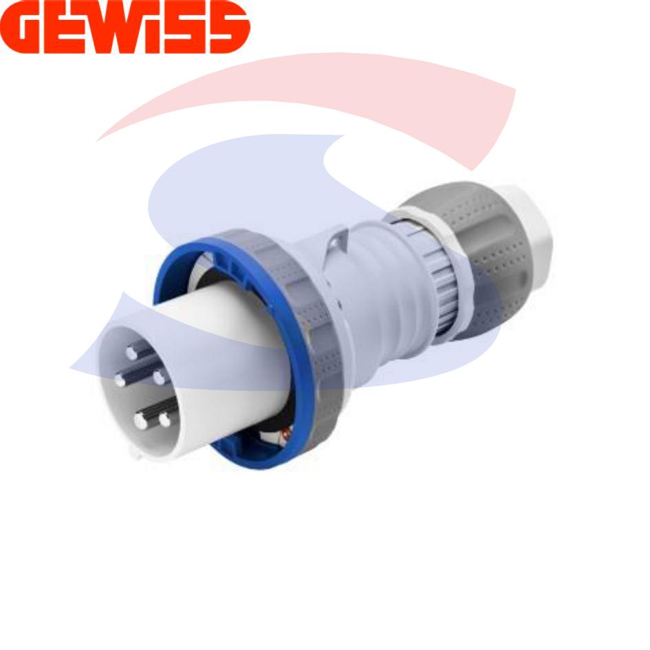 Spina industriale mobile diritta stagna 2P+T 63A 200-250V - GEWISS GW61048H