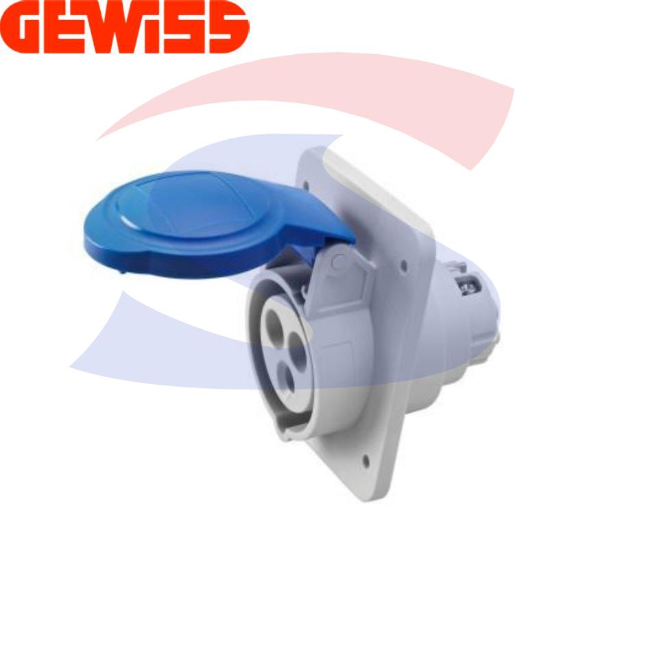 Presa fissa da incasso 2P+T da 16 A 200-250 V, Blu - GEWISS GW62205H