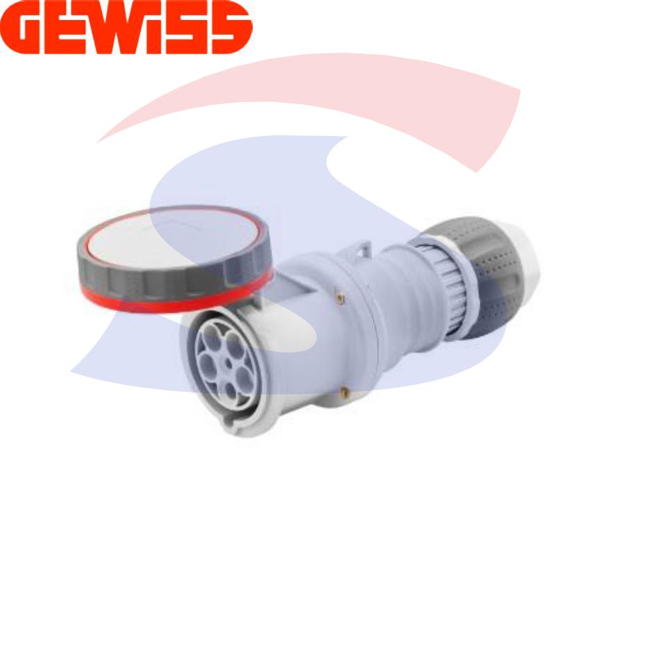 Presa stagna mobile diritta 3P + N +T 63A 346-415 V, Rosso - GEWISS GW63053H